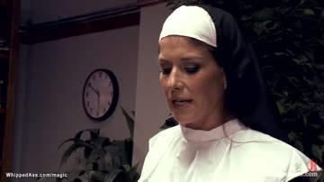 Lezdom nun whips sexy students