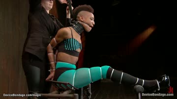 Ebony in split suspension caned