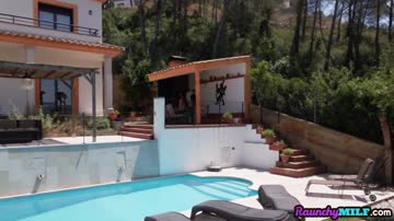 Busty black stepmom riding taboo cock in erotic couple