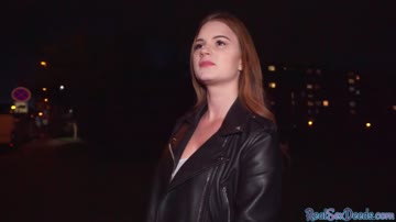 Curvy redhead pulled in public for bj and pussyfucking