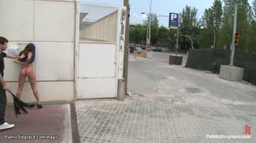 Spanish slut humiliated in public
