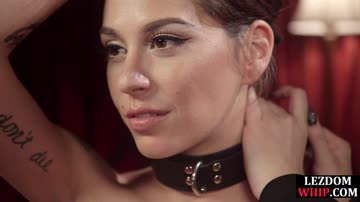 Roped brunette gets dp fucked by her lesbian friends