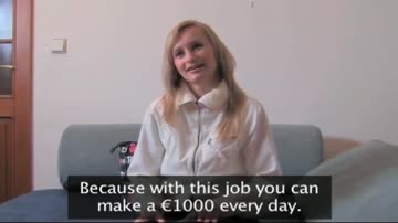 Blonde Teen wants money for sex