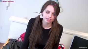 shy student JESSICA has embarassing 3some inspection at tricky agents office.