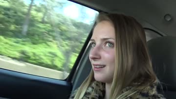 Sweet babe loves to push cock deepthroat in studio