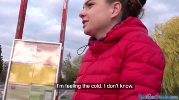 Public pickup for this blonde euro slut gets fucked for cash