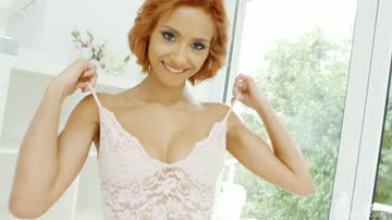 Slim redhead anal and facial