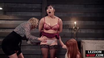 Busty asian babe gets spanked fucked and does ass to mouth