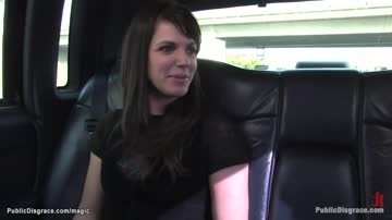 Babe fisted and ass fucked in public