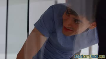 Busty MILFs plowed by lil guy after giving him blowjob