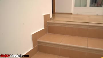 Hostel amateur babes take turns riding hostel owners cock