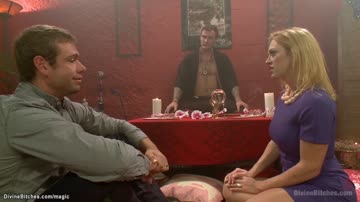 Busty wife fucks cuckold and guru