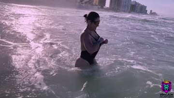 Big tit beach babe anal