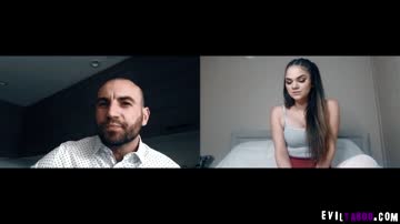 Angry dad punished her dauther to do a webcam show