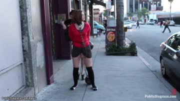 Slut public disgraced on the streets