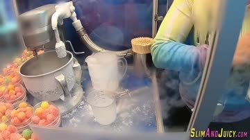 Big ass teen gets face and mouth jizzed