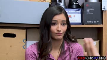 Young shoplifter teen gets