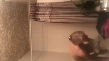 blonde Icelandic stepmom after shower