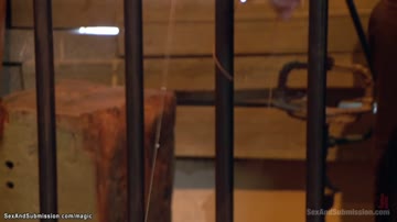 Tight tied brunette slut pussy fisted