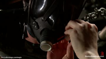 Strapped huge boobs slave fucked
