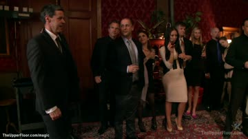 Brunette teaches blonde anal bdsm fuck