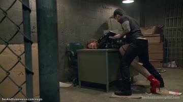 Government babe bound and pounded