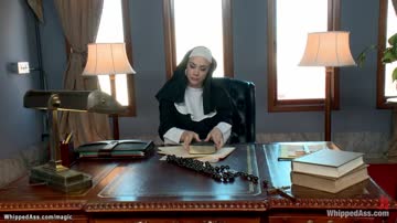 Ebony sinner whipped and fucked