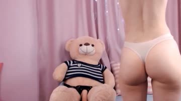 Petite Blonde Favorite Teddy Bear Sex Mate