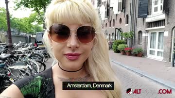 Katerina Kalista tattoos herself then masturbates