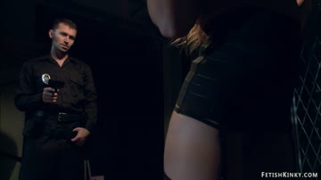 Brunette thief is bound and fucked