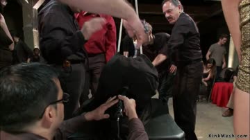 Busty anal fucked and fisted in public