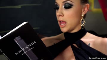 Femdom professor schools bound man