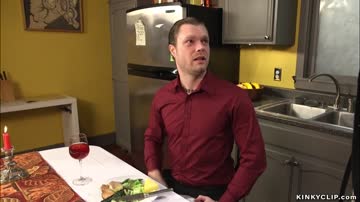 Femdom torments tattooed husband