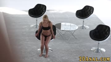 Hot blonde gets ass fucked