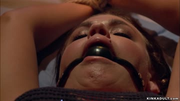 Bound babe submits to big cock master