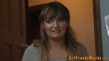 Busty teen gets oral from lesbian