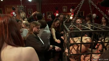 Huge tits MILFs prodded in public