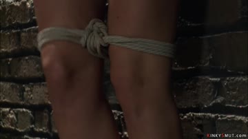 Bound slave dived and rough fucked