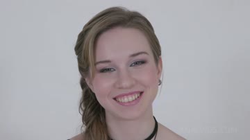 beautiful alice klay does her casting with an african.