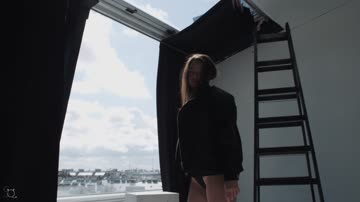 MelonyQ Wearing The Tightest Black Set Of Lingerie