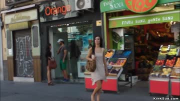 Dude parades bound gf in public