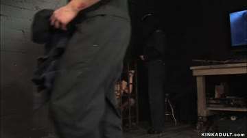 Slaves tormented on device bondage