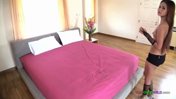 Flat chested Thai girl is horny and wants to be bred