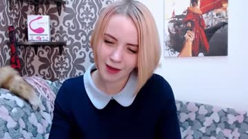 Blonde Babe Captivating Striptease Live