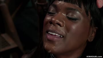 Ebony trainee suck and fuck big cock