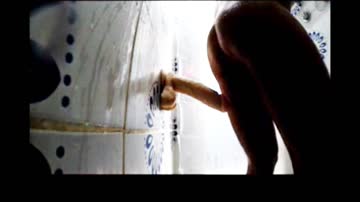 shower wall dildo makes me cum and cum