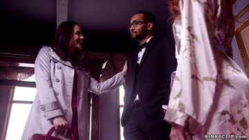 Busty stepmom dominates redhead teen