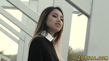 Anal babe deep throats cock