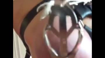 whipped while hanging on the ceiling