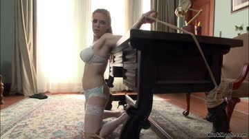 Ass hooked redhead boss gets whipped